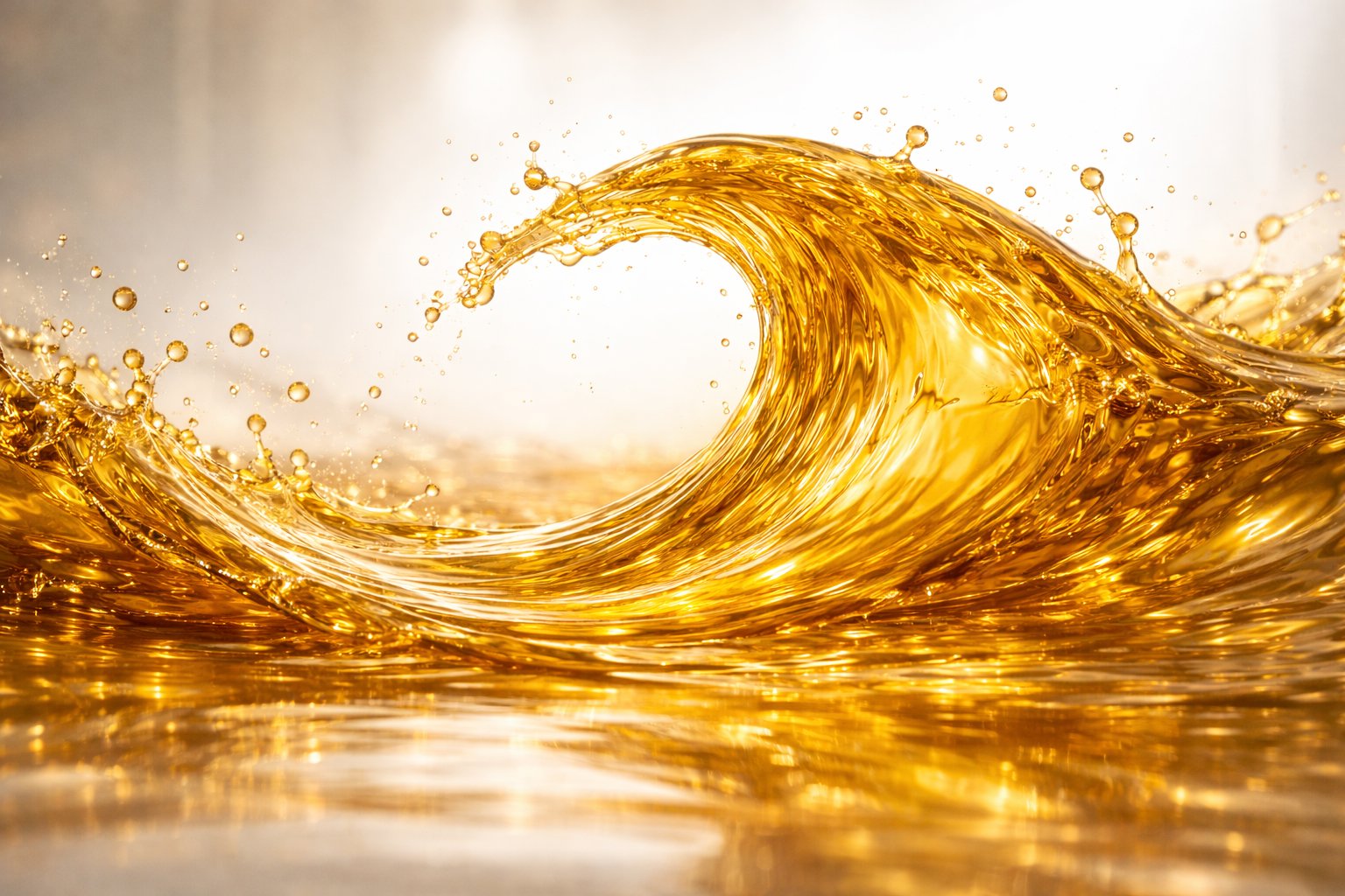 Golden oil wave
